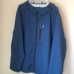 Free Country Men’s Size XL Blue Windbreaker / Rain Jacket NWT